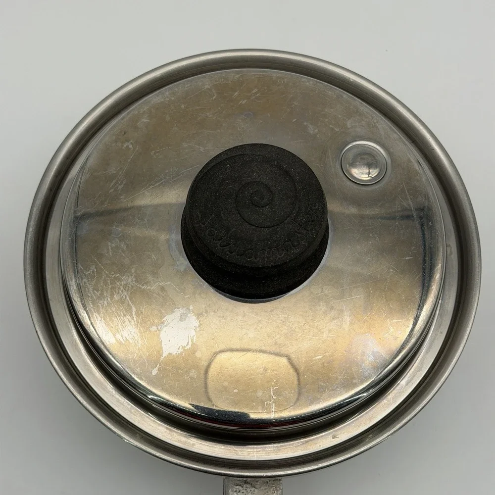 Vintage Saladmaster T304S Stainless Steel Sauce Pan Pot 1 Qt w/ Vapor Vent Lid